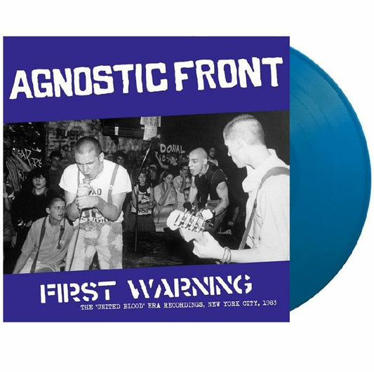 First Warning: The United Blood Era Recordings New York City 1983 - Blue Vinyl LP vinyl record cover