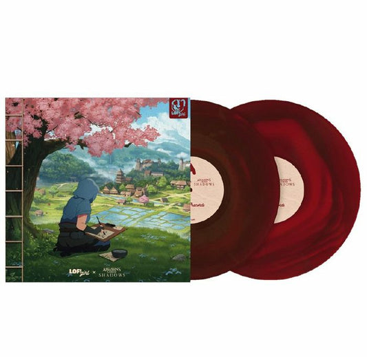 Lofi Girl X Assassin's Creed: Shadows - Red Marbled Vinyl 2xLP vinyl record cover