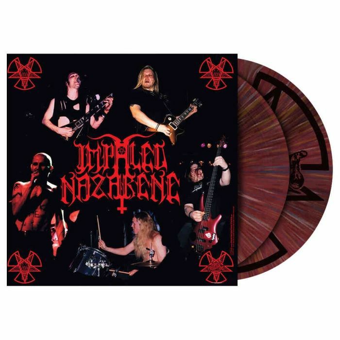 Impaled Nazarene Vs Driller Killer - Cherry Marbled Vinyl EP vinyl record cover