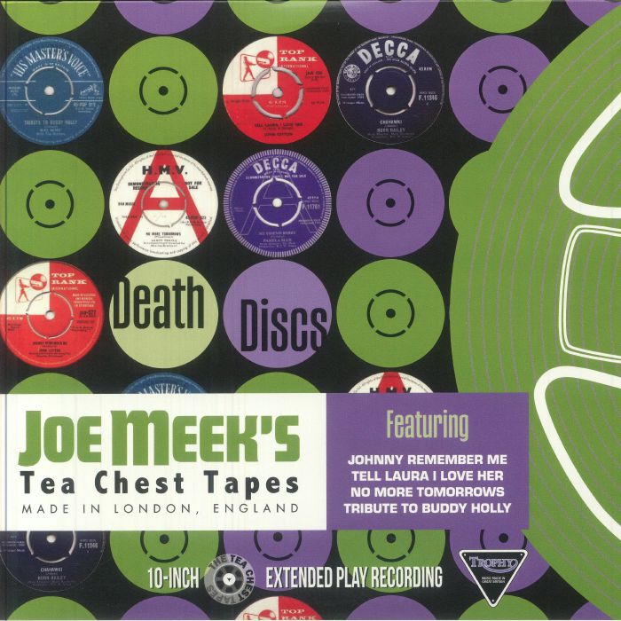 Joe Meek's Tea Chest Tapes: Death Discs - 10 Inch Vinyl vinyl record cover