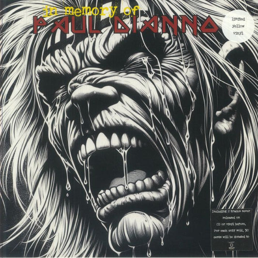 In Memory Of Paul Di'Anno - Limited Edition Yellow Vinyl LP vinyl record cover