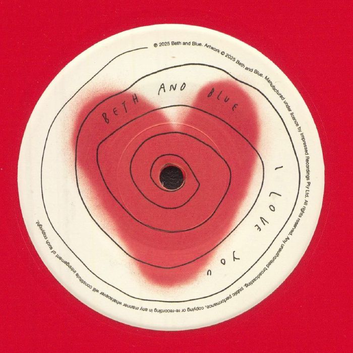 I Love You - Limited Edition Red Vinyl Single vinyl record cover