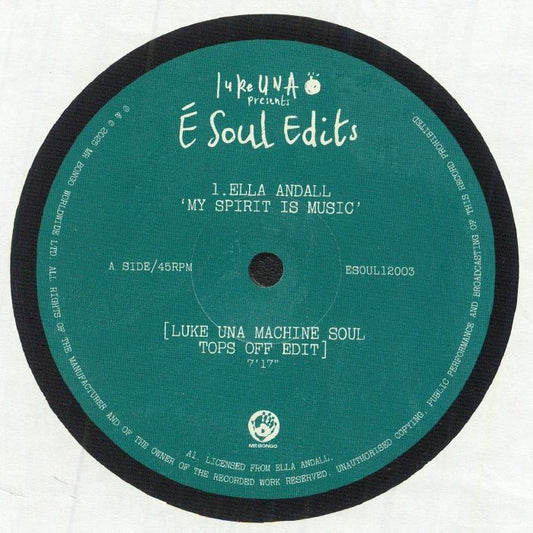 E Soul Cultura Edits - Vinyl Single vinyl record cover