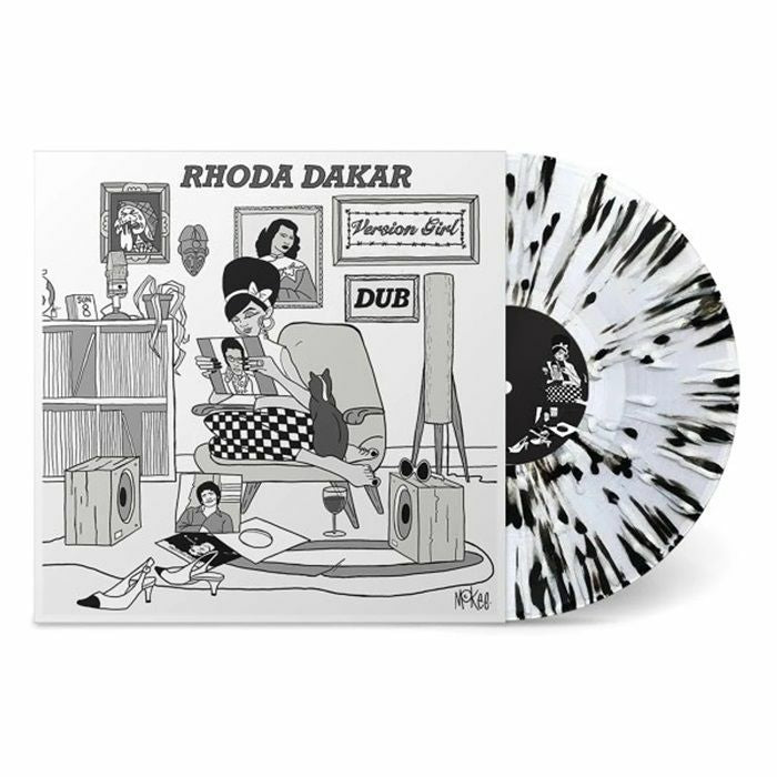 Version Girl In Dub - Limited Edition White & Black Splatter Vinyl LP vinyl record cover