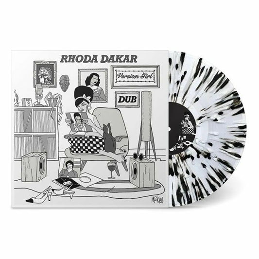 Version Girl In Dub - Limited Edition White & Black Splatter Vinyl LP vinyl record cover