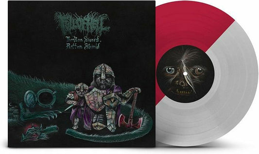 Broken Sword Rotten Shield - Limited Oxblood And Silver Split Vinyl EP vinyl record cover
