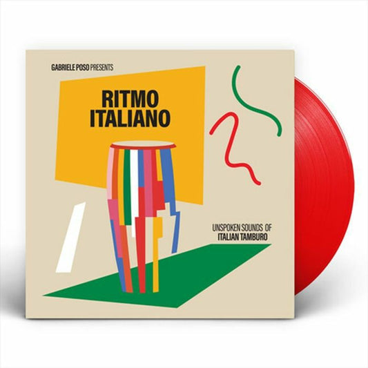 Ritmo Italiano: Unspoken Sounds Of Italian Tamburo - Limited Edition Translucent Red Vinyl LP vinyl record cover