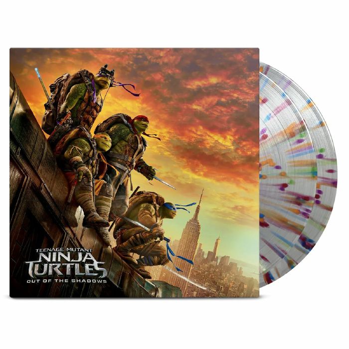 Teenage Mutant Ninja Turtles: Out Of The Shadows - Clear Splatter 2xLP vinyl record cover