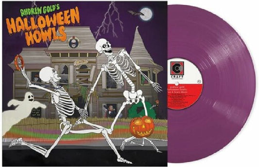 Andrew Gold's Halloween Howls: Fun & Scary Music! - Purple Vinyl LP vinyl record cover