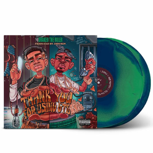 Thank You For Using GTL (5th Anniversary Edition) - Limited Edition Green & Blue Vinyl 2xLP vinyl record cover