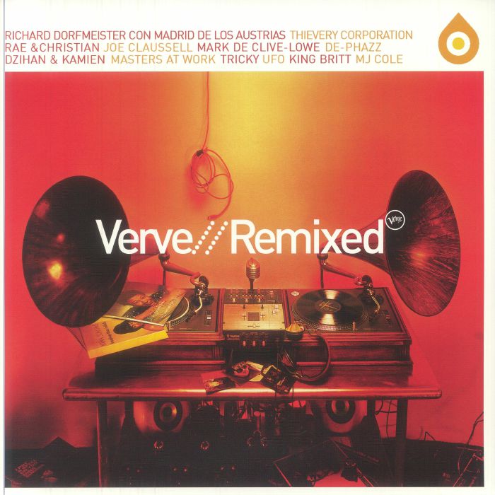 Verve: Remixed - Yellow and Orange Marbled Vinyl 2xLP vinyl record cover
