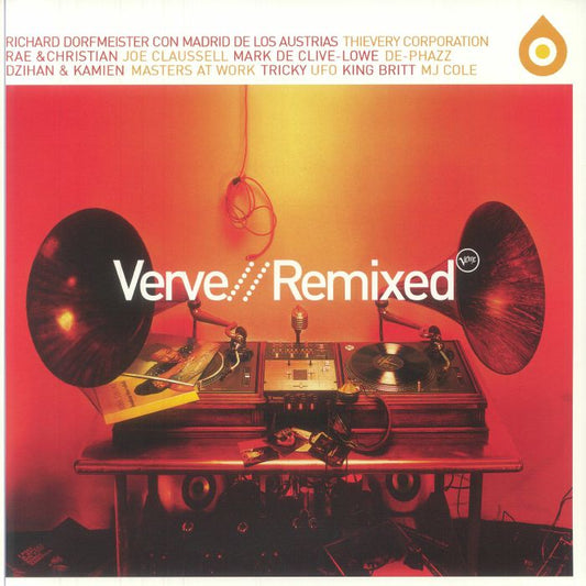 Verve: Remixed - Yellow and Orange Marbled Vinyl 2xLP vinyl record cover
