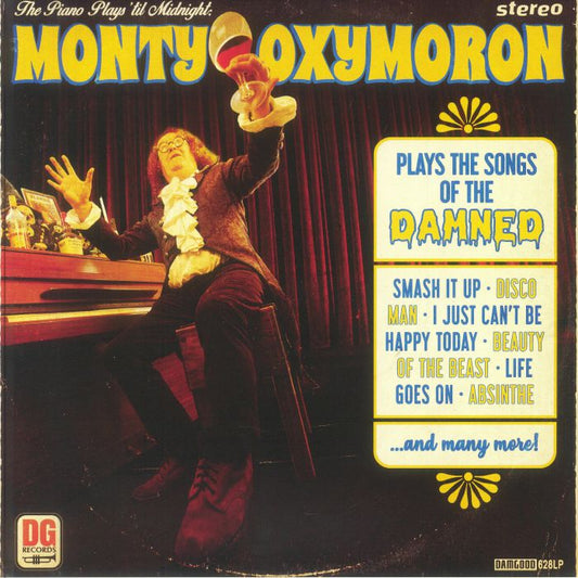 The Piano Plays 'Til Midnight: Monty Oxymoron Plays The Songs Of The Damned - Limited Edition Red Vinyl LP vinyl record cover