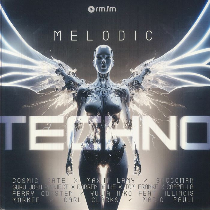 Melodic Techno 2025 - White Vinyl LP vinyl record cover