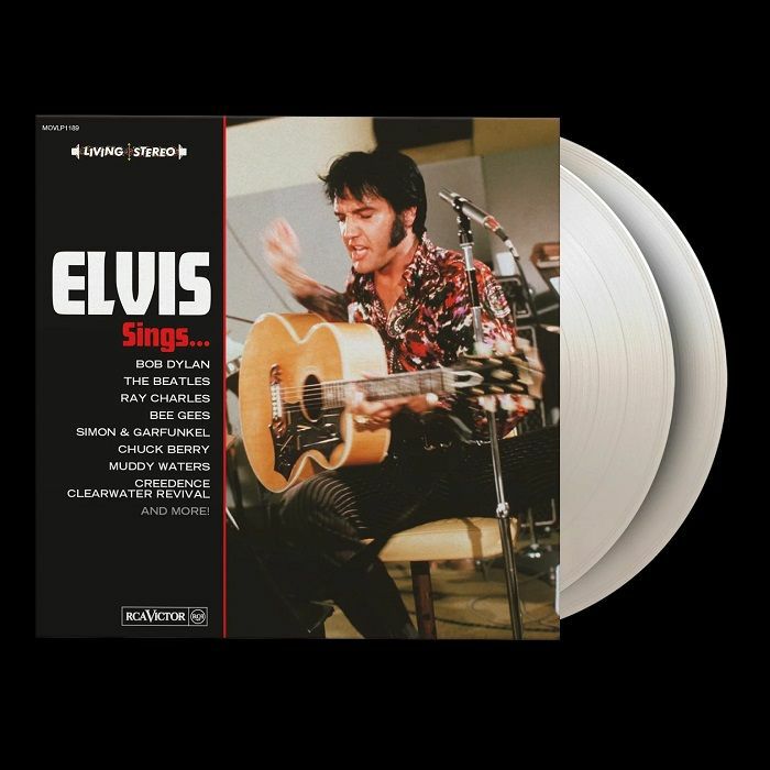 Elvis Sings - Limited Edition White Vinyl 2xLP vinyl record cover