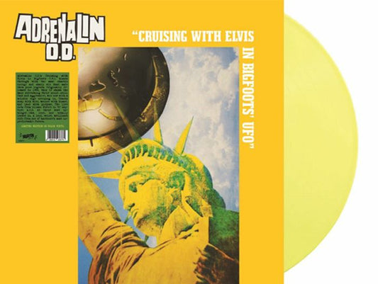 Cruising With Elvis In Bigfoot's UFO - Limited Edition Yellow Vinyl LP vinyl record cover