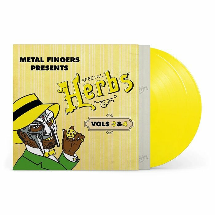 Metal Fingers Presents: Special Herbs Vol 3 & 4 - Limited Edition Lemon Yellow Vinyl 2xLP vinyl record cover