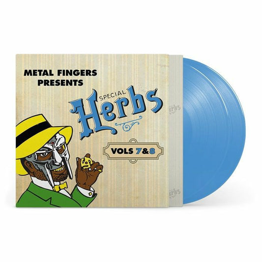 Metal Fingers Presents: Special Herbs Vol 7 & 8 - Limited Edition Sky Blue Vinyl 2xLP vinyl record cover