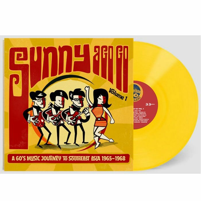 Sunny A Go Go Volume 1: A 60's Music Journey To Southeast Asia 1965-1968 - Limited Edition Yellow Vinyl LP vinyl record cover