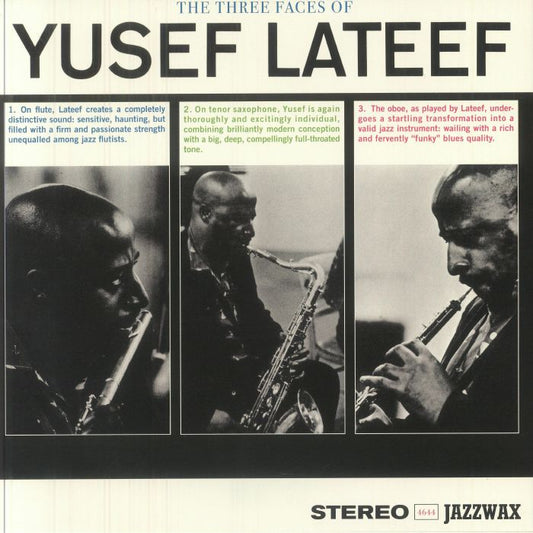 Three Faces Of Yusef Lateef - Limited Edition Vinyl LP vinyl record cover