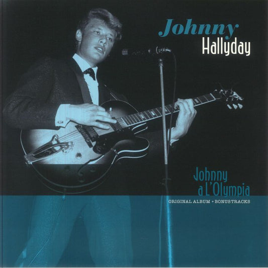 Johnny A L'Olympia - Blue Vinyl LP vinyl record cover