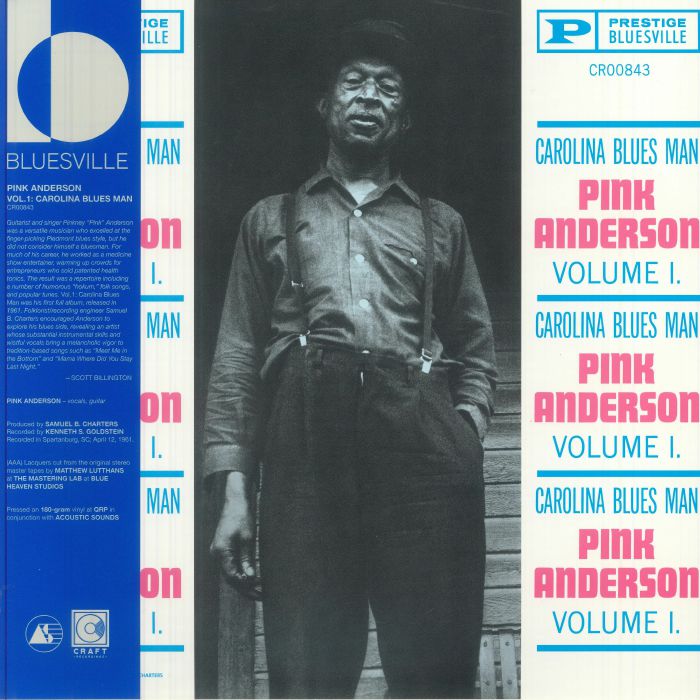 Volume 1: Carolina Blues Man - Vinyl LP vinyl record cover