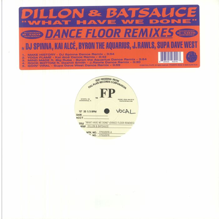 What Have We Done (Dance Floor Remixes) - Vinyl EP vinyl record cover