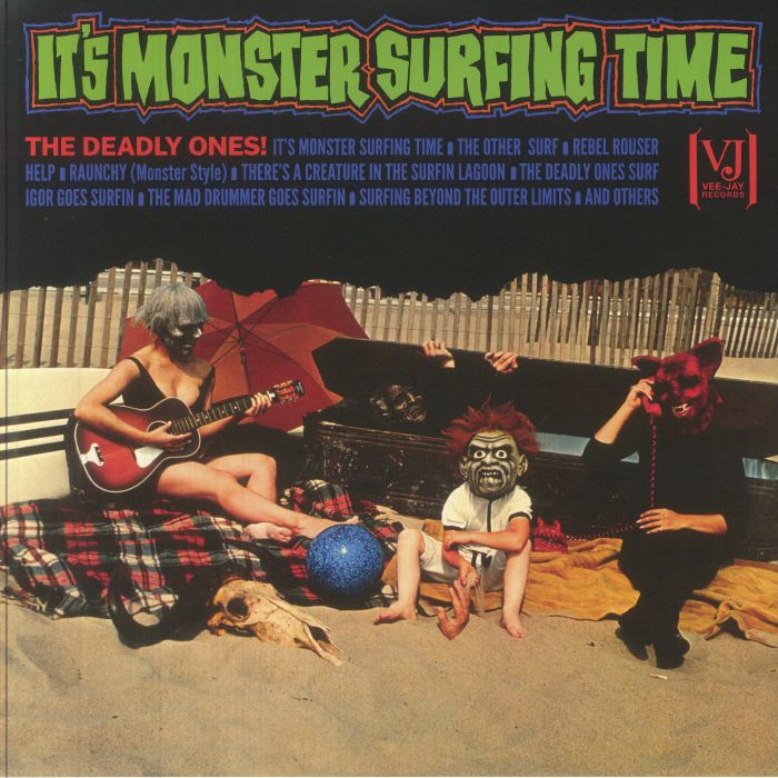 It's Monster Surfing Time - Limited Edition Orange Marbled Vinyl LP vinyl record cover