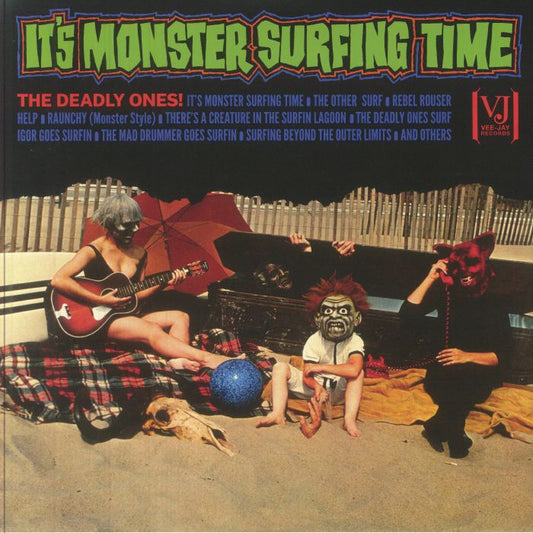 It's Monster Surfing Time - Limited Edition Orange Marbled Vinyl LP vinyl record cover