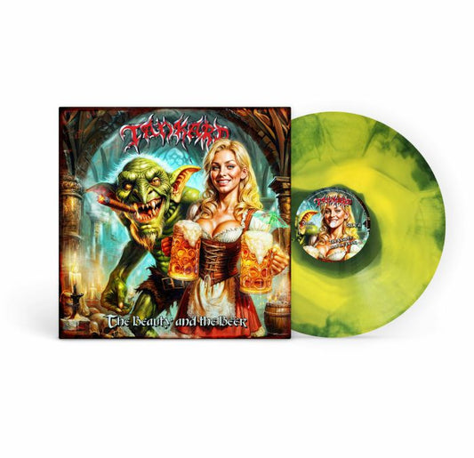 The Beauty & The Beer - Remastered Green & Yellow Swirl Vinyl LP vinyl record cover