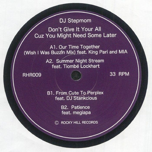 Don't Give It Your All Cuz You Might Need Some Later - Vinyl EP vinyl record cover