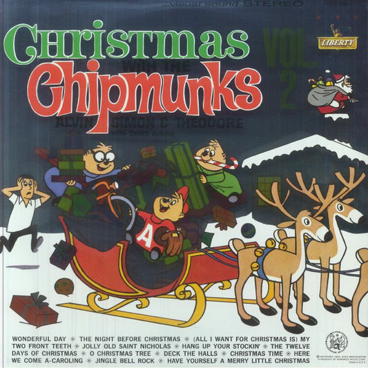 Christmas With The Chipmunks Vol 2 - White Vinyl LP vinyl record cover