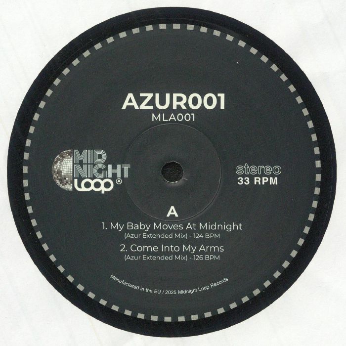 AZUR 001 - Vinyl EP vinyl record cover