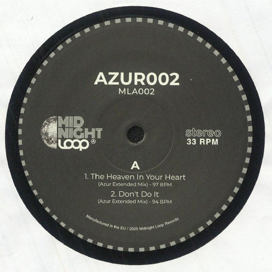 AZUR 002 - Vinyl 12 Inch vinyl record cover