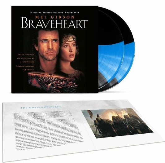 Braveheart (Soundtrack) - Limited Edition Black & Blue Vinyl 2xLP vinyl record cover