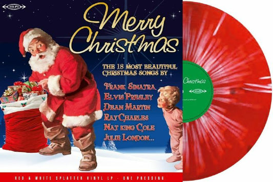 Merry Christmas - Red & White Splattered Vinyl LP vinyl record cover