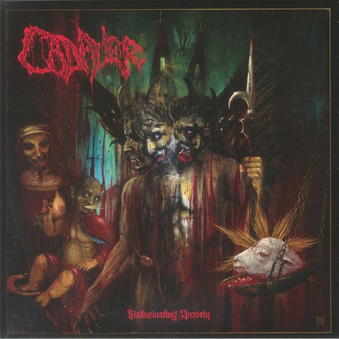 Hallucinating Anxiety - Red & Black Marbled Vinyl LP vinyl record cover