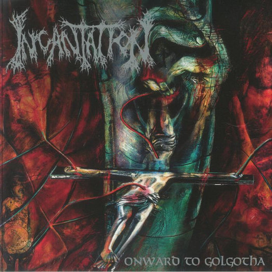 Onward To Golgotha (Reissue) - Red Splattered Vinyl LP vinyl record cover