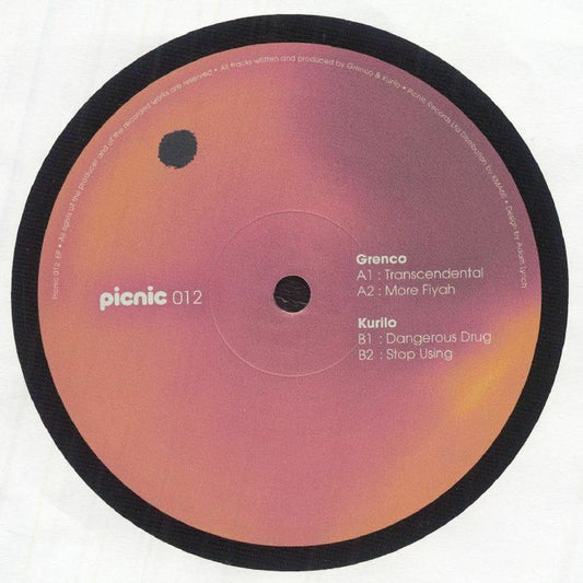 PICNIC 012 - Vinyl EP vinyl record cover