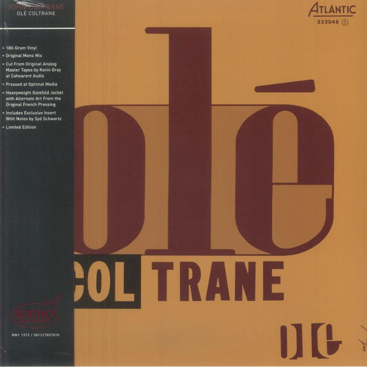 Ole Coltrane - Limited Edition Mono Vinyl LP vinyl record cover