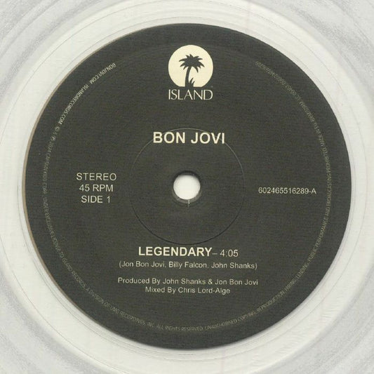Legendary - Limited Edition Clear Vinyl Single vinyl record cover