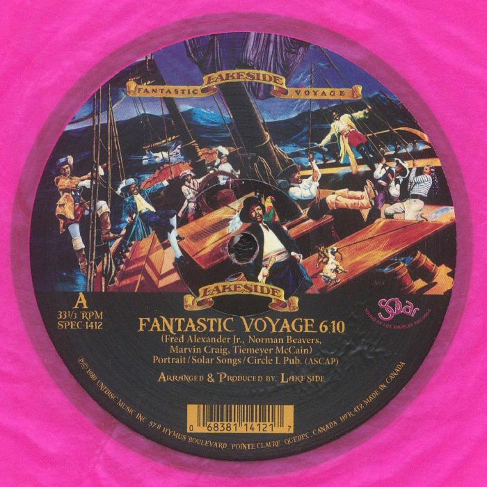 Fantastic Voyage - Fluorescent Pink Clear Marbled Vinyl Single vinyl record cover