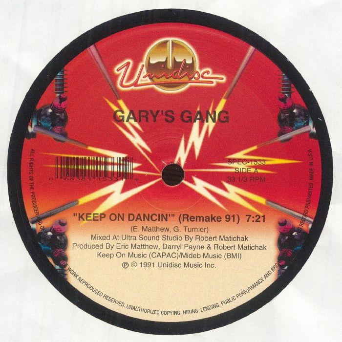 Keep On Dancin' - Vinyl Single vinyl record cover