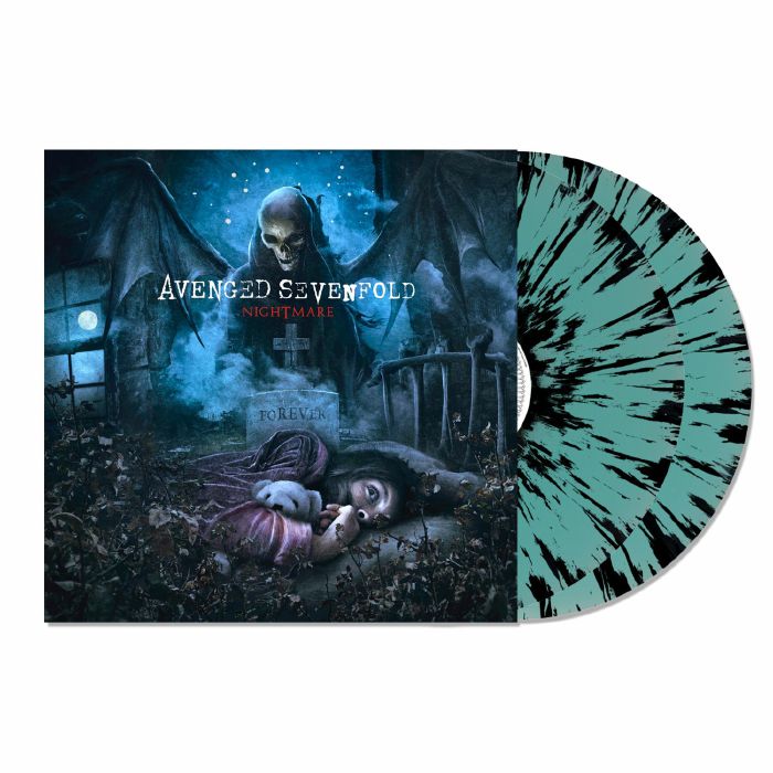 Nightmare - Electric Blue & Black Splattered 2xLP vinyl record cover