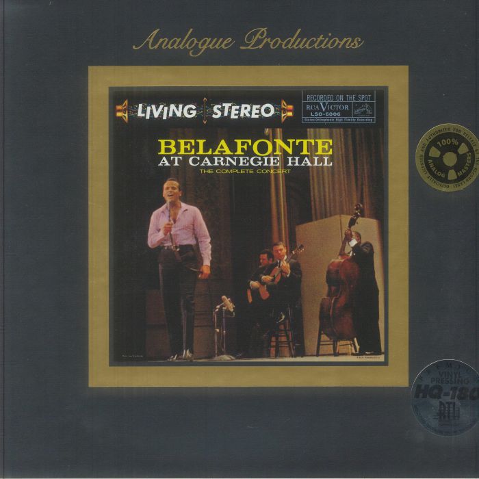 Belafonte At Carnegie Hall: The Complete Concert - 5xLP Box Set vinyl record cover