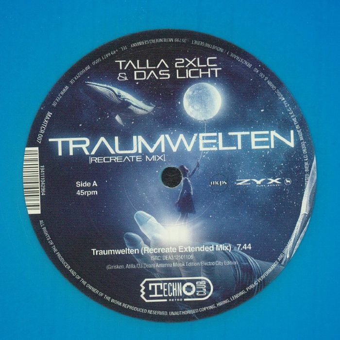 Traumwelten - Blue Vinyl Single vinyl record cover