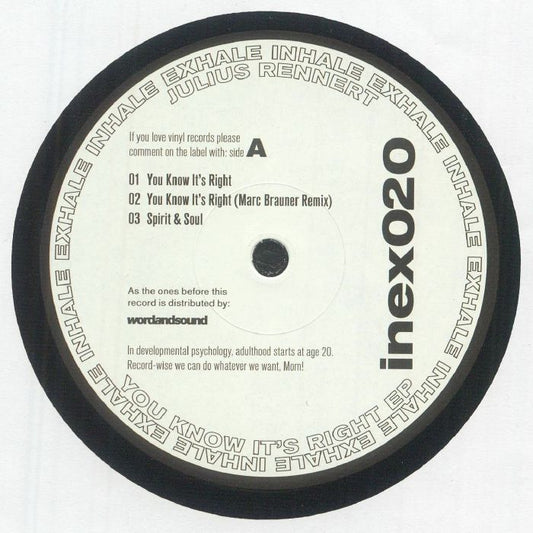 You Know It's Right EP - Vinyl EP vinyl record cover