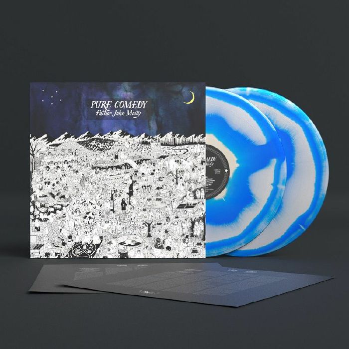 Pure Comedy - Limited Edition Blue & White Corona 2xLP vinyl record cover