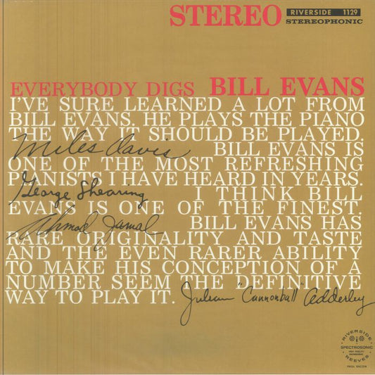 Everybody Digs Bill Evans - Limited Edition 2xLP vinyl record cover