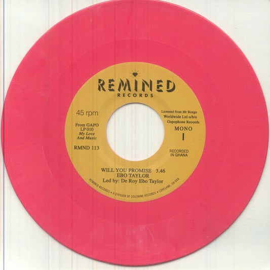 Will You Promise (mono) - Salmon Pink Marbled Vinyl Single vinyl record cover